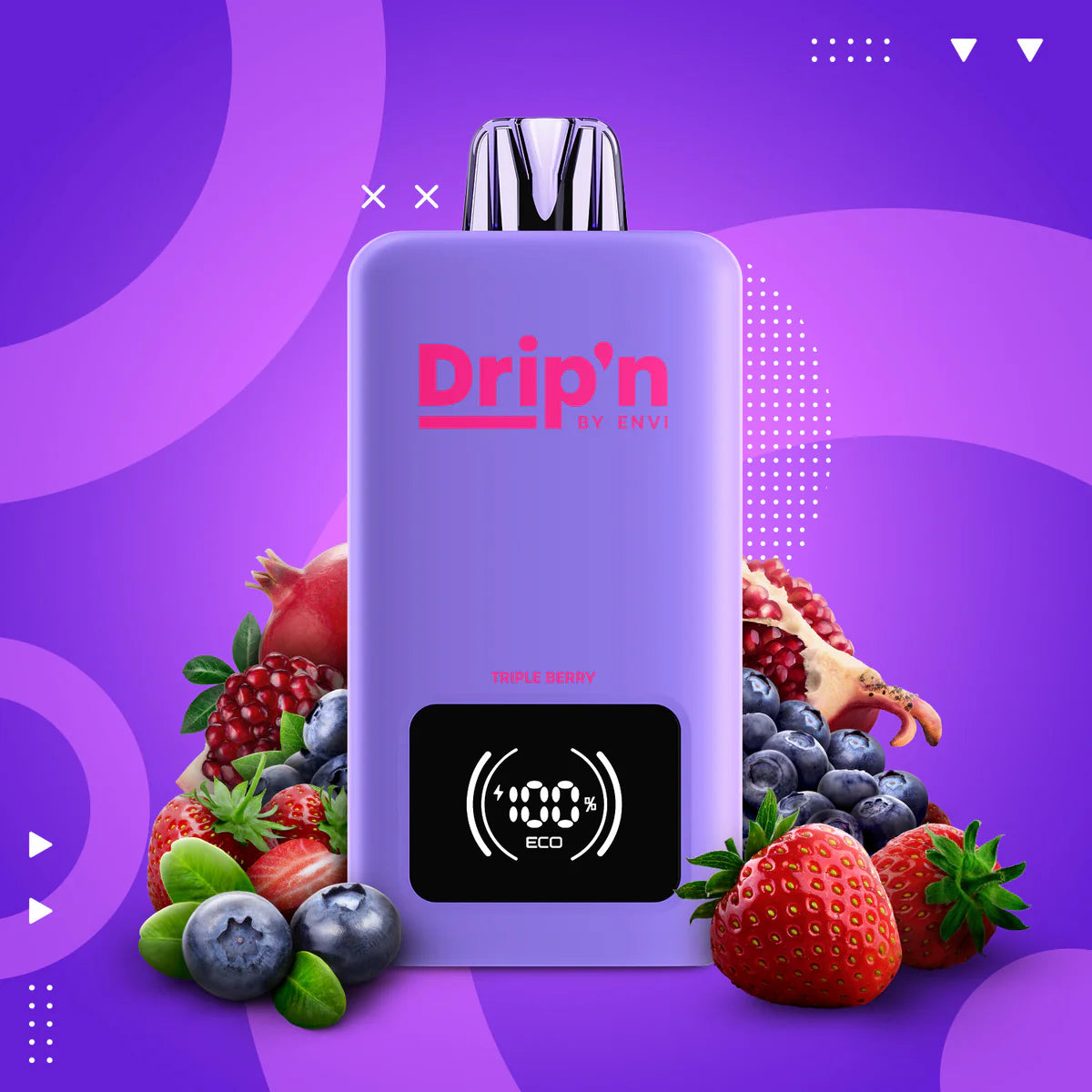 Drip'n by Envi 70k triple berry 20mg Disposable