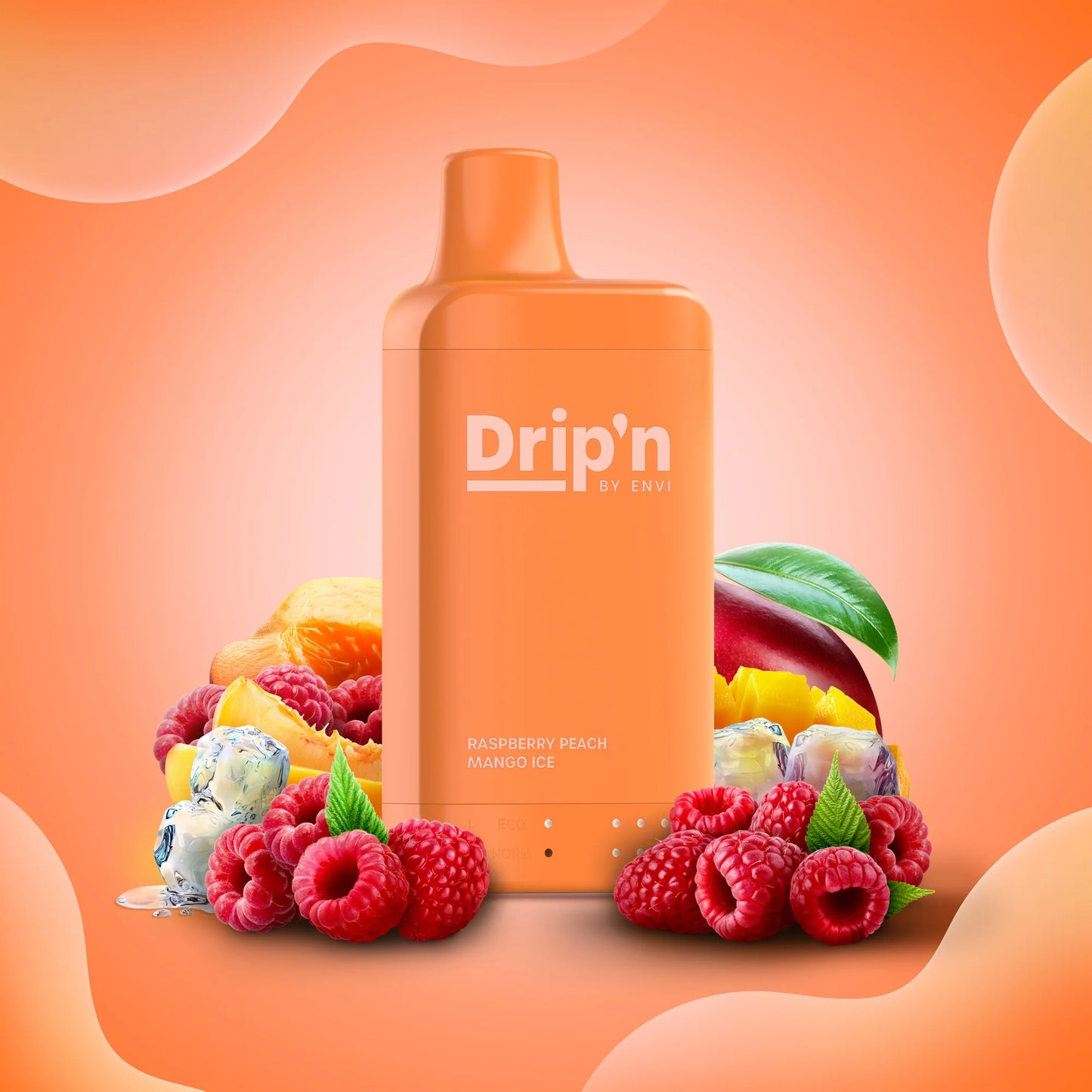 Drip'n by Envi 16k raspberry peach mango ice 20mg Disposable