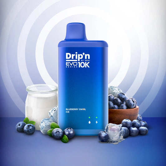 Drip'n by Envi Evo Series 10k blueberry swirl ice 20mg Disposable