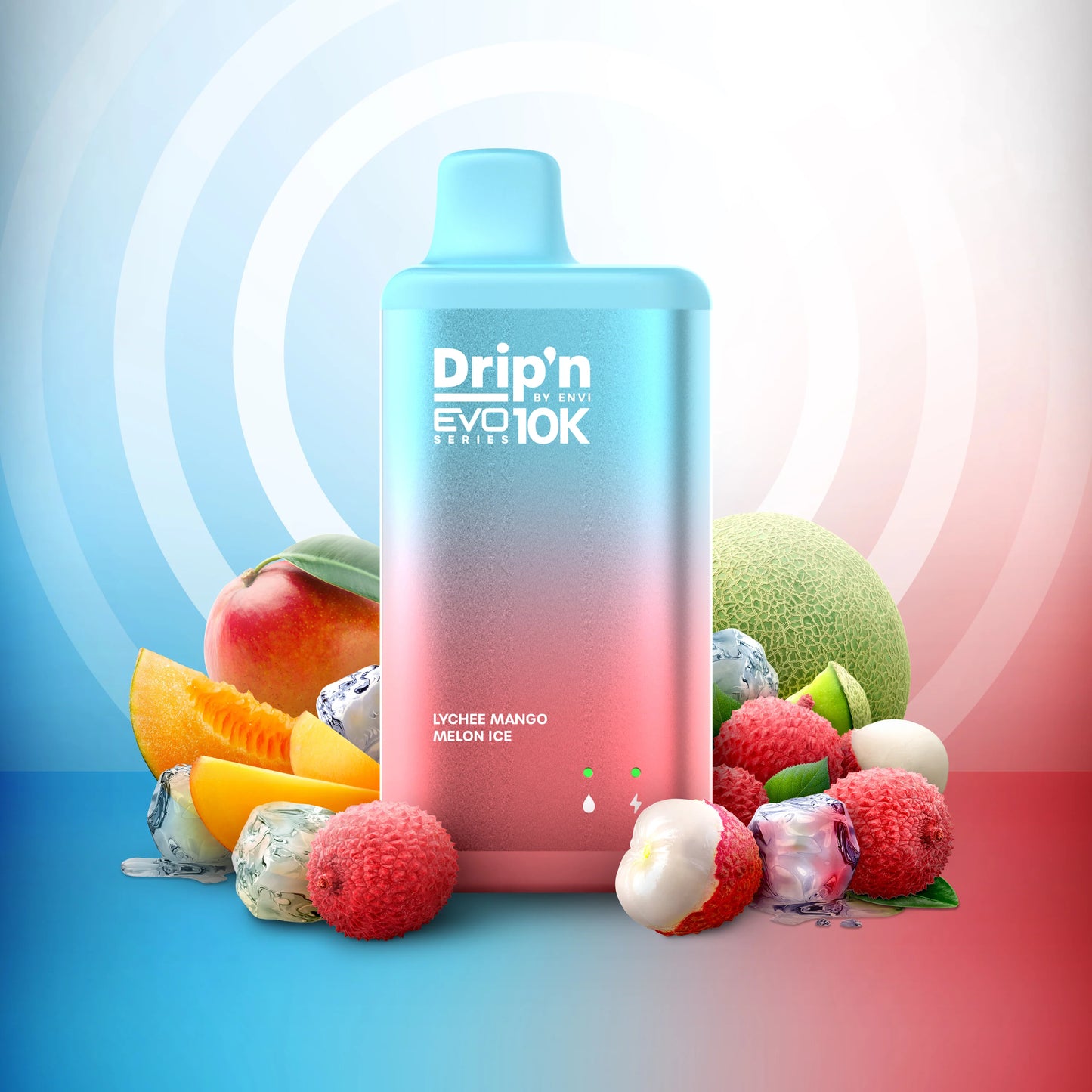 Drip'n by Envi Evo Series 10k lychee mango melon ice 20mg Disposable
