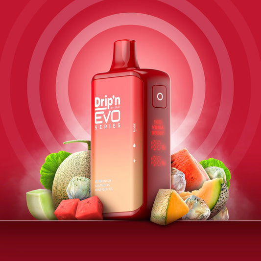 Drip'n by Envi Evo Series 28k watermelon cantaloupe honeydew ice 20mg Disposable