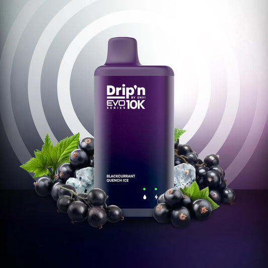 Drip'n by Envi Evo Series 10k blackcurrant quench ice 20mg Disposable