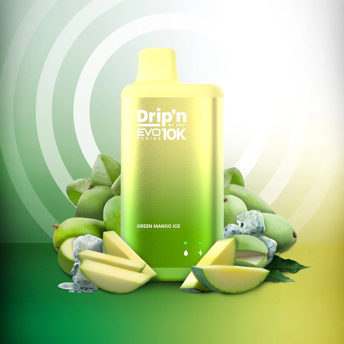 Drip'n by Envi Evo Series 10k green mango ice 20mg Disposable