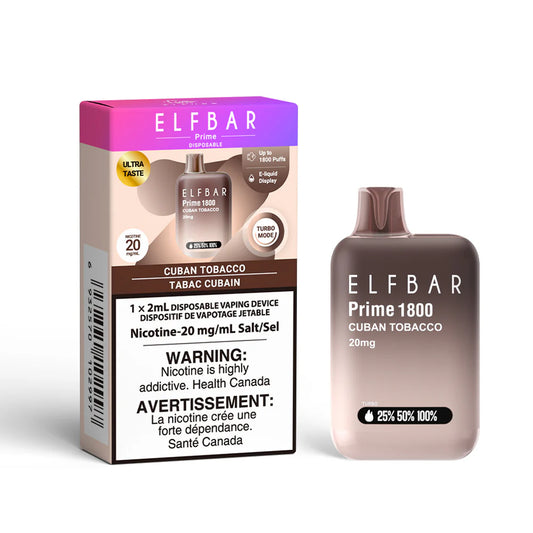 ELF Bar Prime cuban tobacco 20mg Disposable
