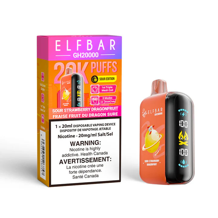 Elf Bar GH 20k sour strawberry dragonfruit 20mg Disposable