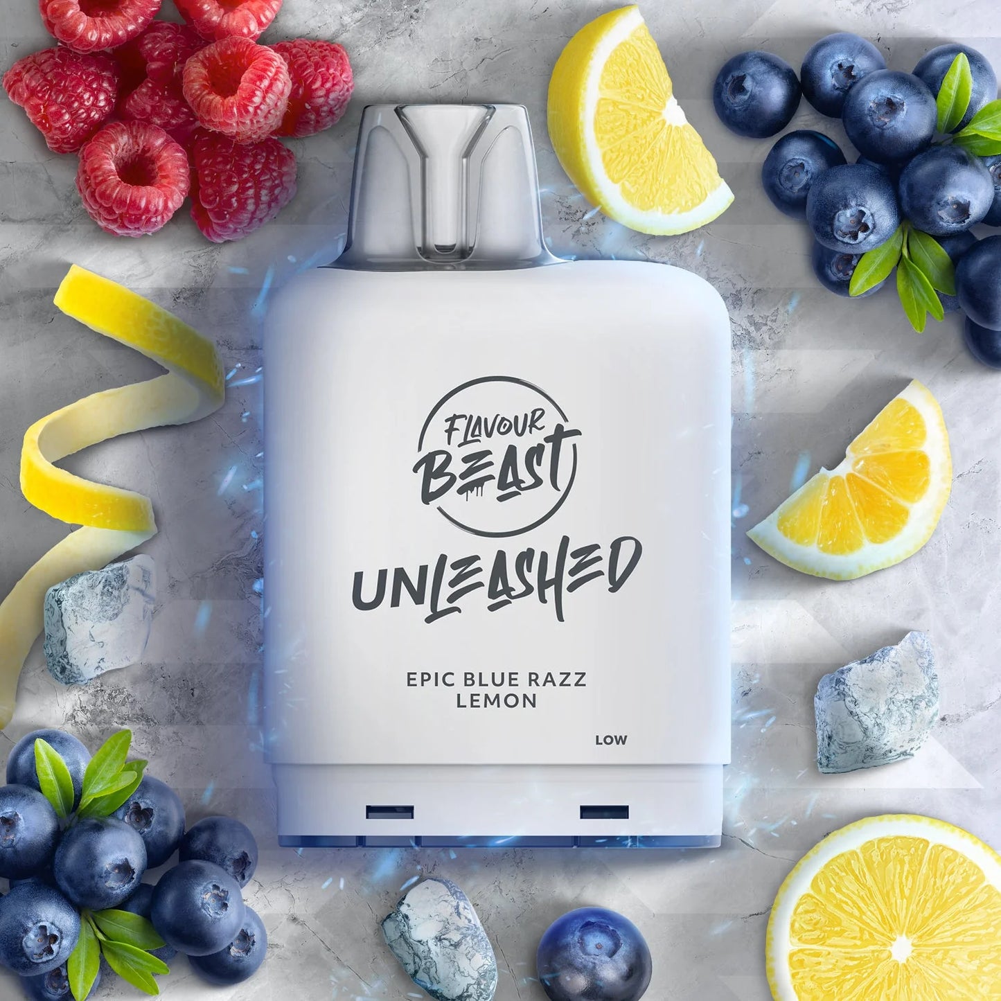 Flavour Beast Level X Unleashed Boost epic blue razz lemon 20mg Disposable Pods