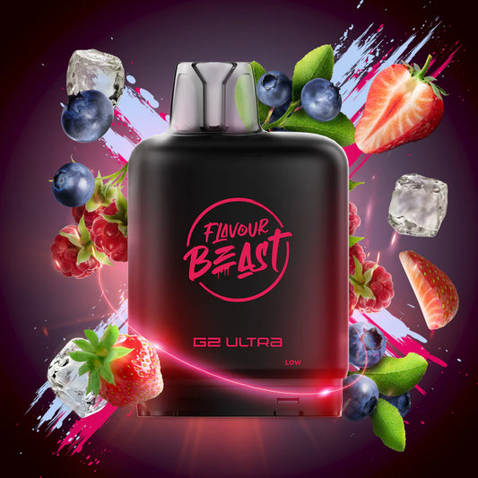 Flavour Beast Level X Ultra strawberry raspberry blueberry 20mg Disposable Pods