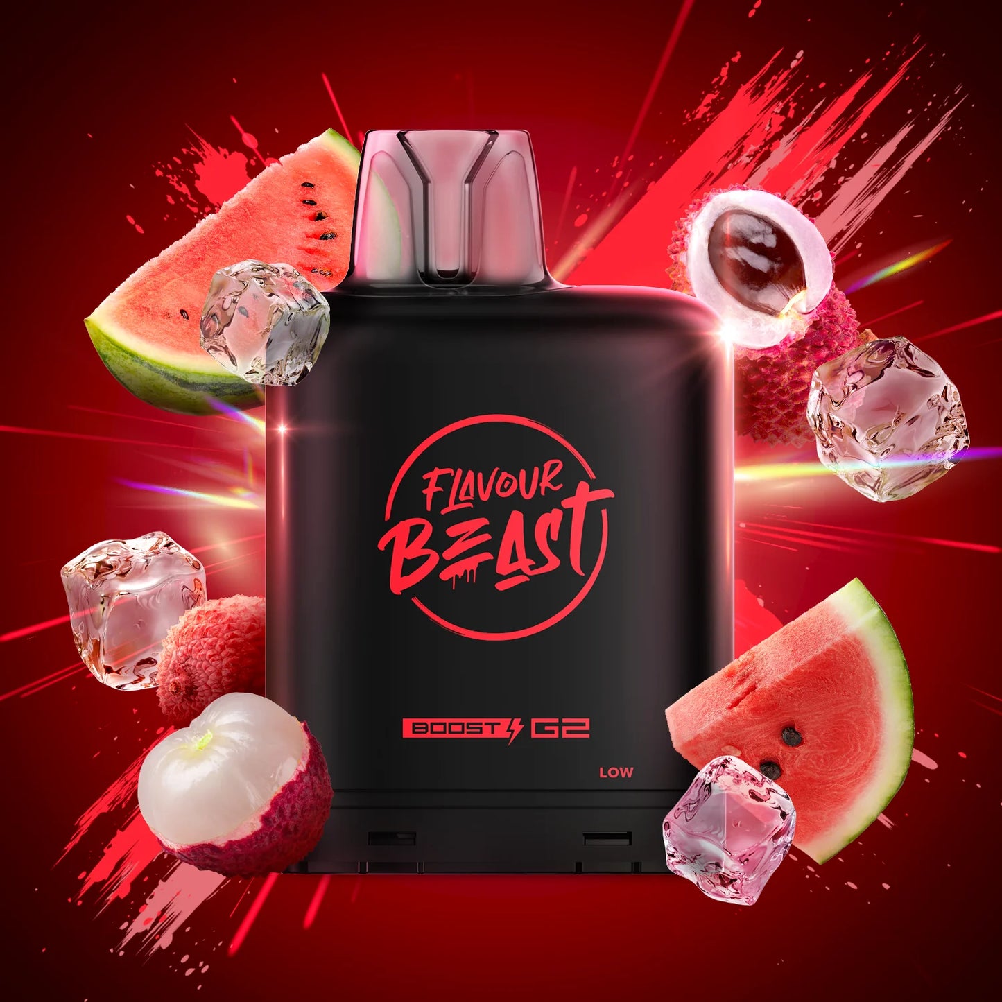 Flavour Beast Level X Boost lit lychee watermelon 20mg Disposable Pods