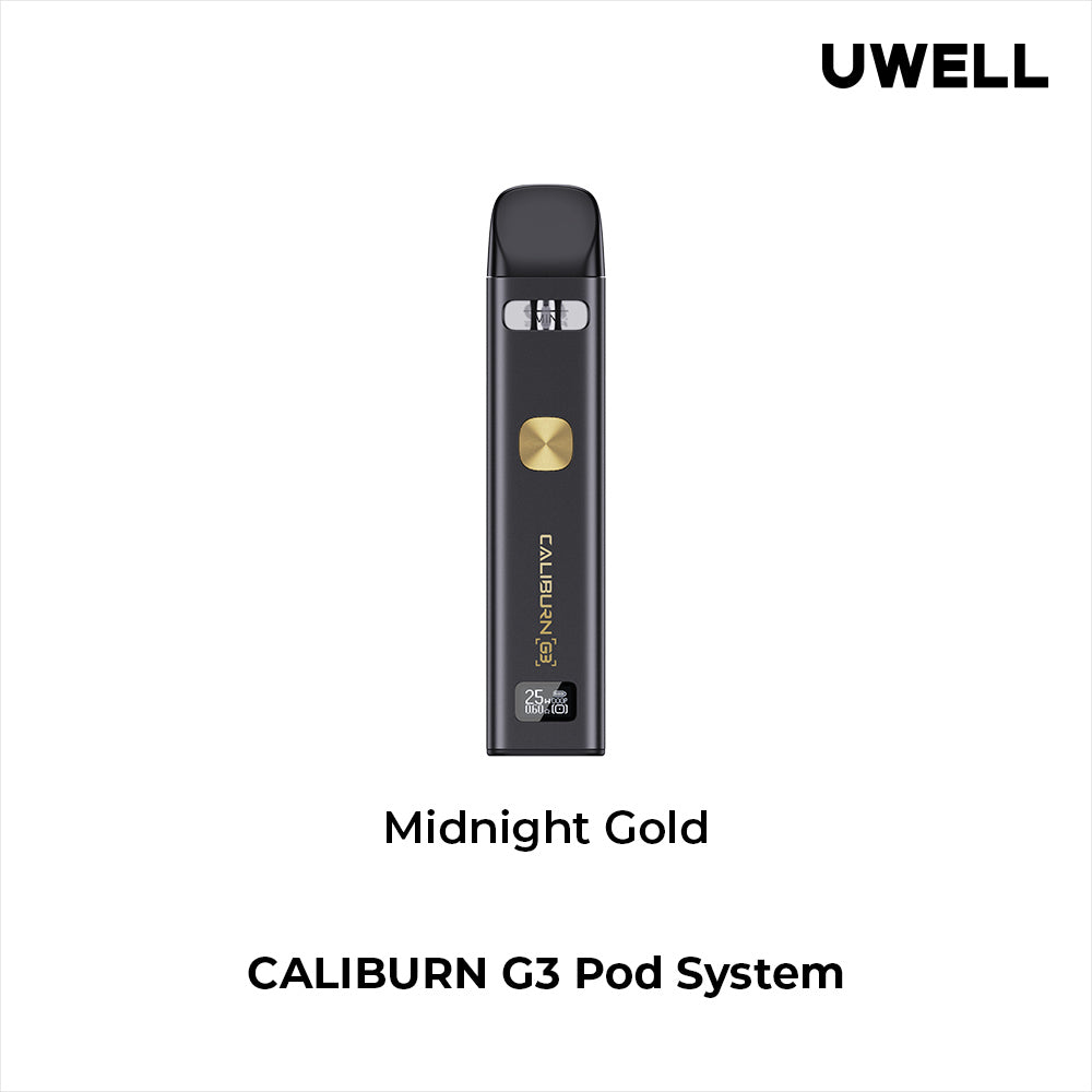 Uwell Caliburn G3 Pod System Kit Midnight Gold