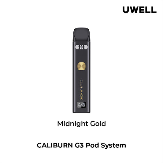 Uwell Caliburn G3 Pod System Kit Midnight Gold