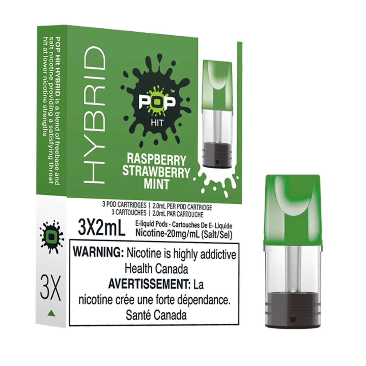 Pop hit raspberry strawberry mint pods 20mg