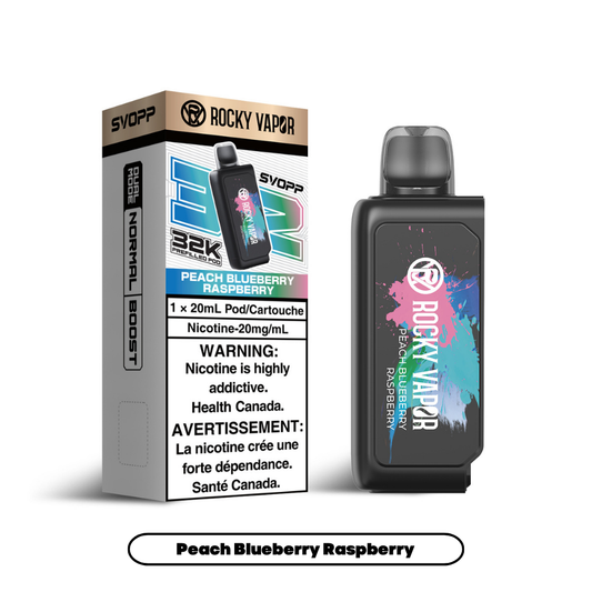 Rocky Vapor Svopp 32K peach blueberry raspberry 20mg Disposable Pods