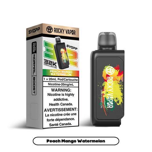 Rocky Vapor Svopp 32K peach mango watermelon 20mg Disposable Pods