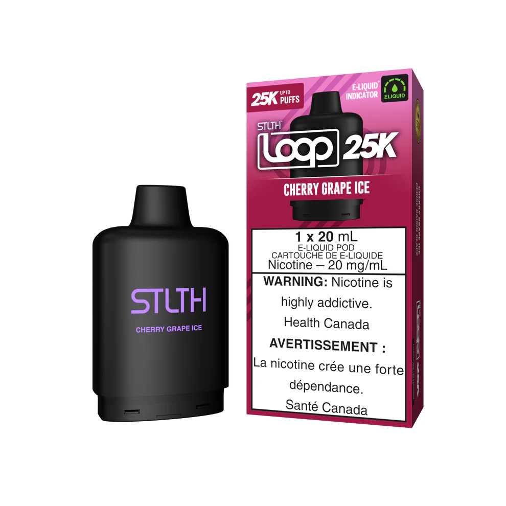 Stlth Loop 25k cherry grape ice 20mg Disposable Pods