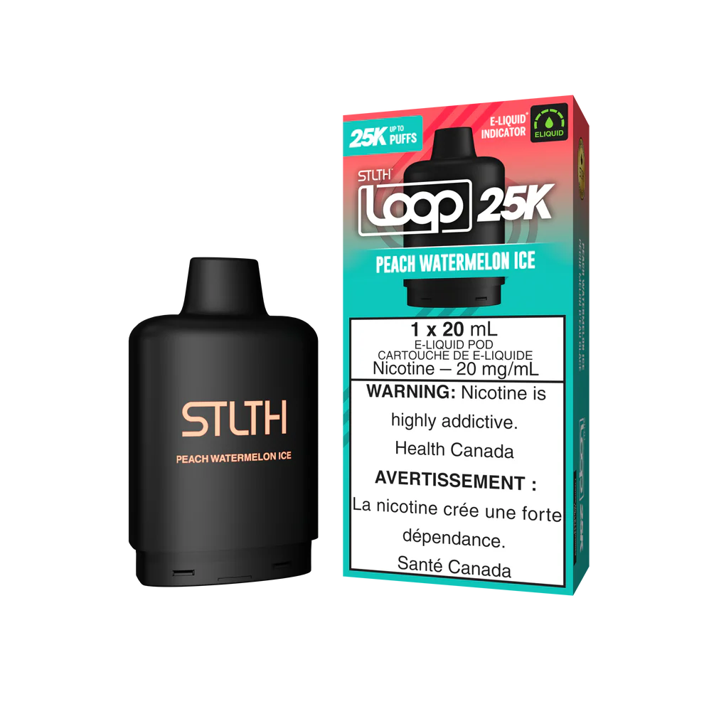Stlth Loop 25k peach watermelon ice 20mg Disposable Pods