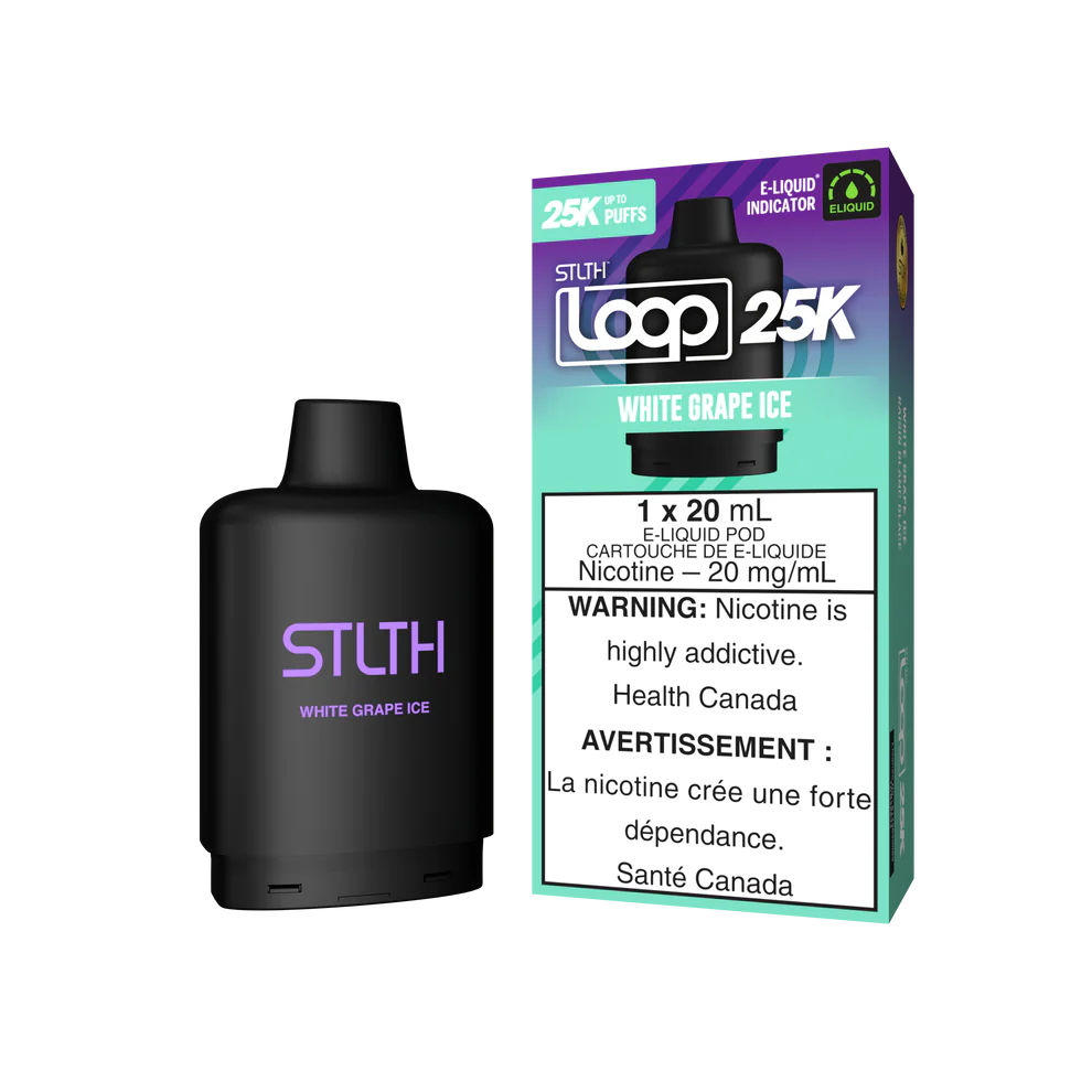 Stlth Loop 25k white grape ice 20mg Disposable Pods