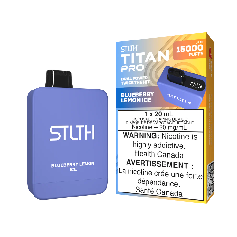 Stlth Titan Pro 15k blueberry lemon ice 20mg Disposable