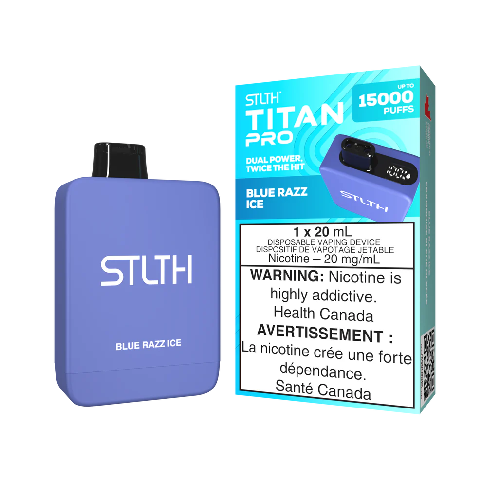 Stlth Titan Pro 15k blue razz ice 20mg Disposable
