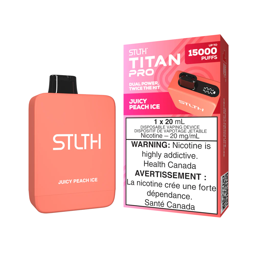 Stlth Titan Pro 15k juicy peach ice 20mg Disposable