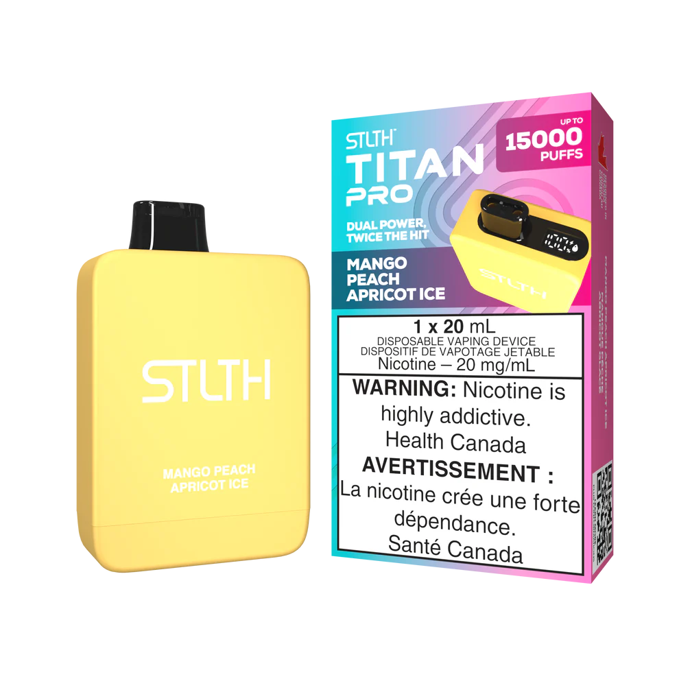 Stlth Titan Pro 15k mango peach apricot ice 20mg Disposable