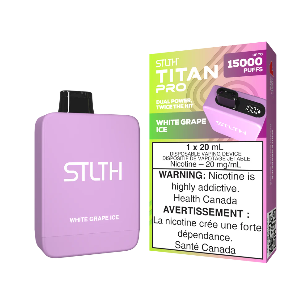 Stlth Titan Pro 15k white grape ice 20mg Disposable