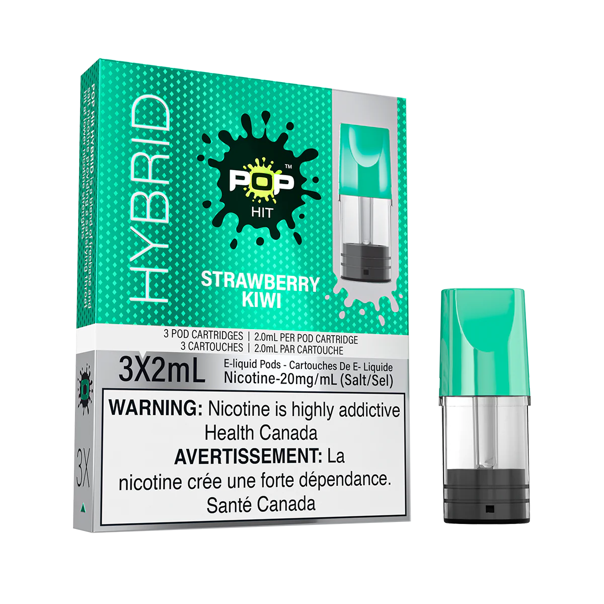 Pop hit strawberry kiwi pods 20mg