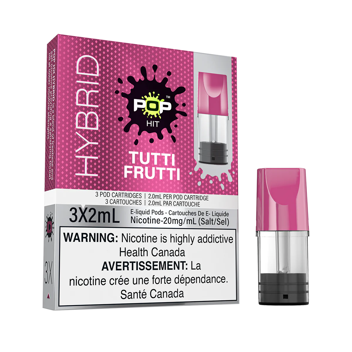 Pop hit tutti frutti pods 20mg