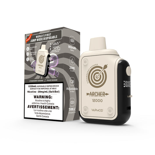 VAPMOD Archer 12k strawberry banana 20mg Disposable