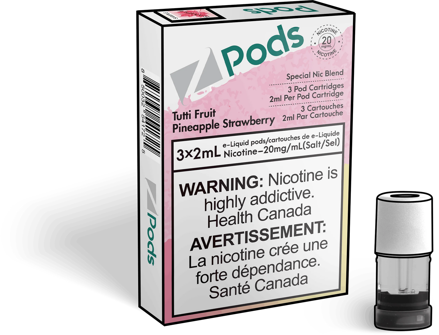 Z Pods fruity pineapple strawberry/tutti fruit pineapple strawberry 20mg