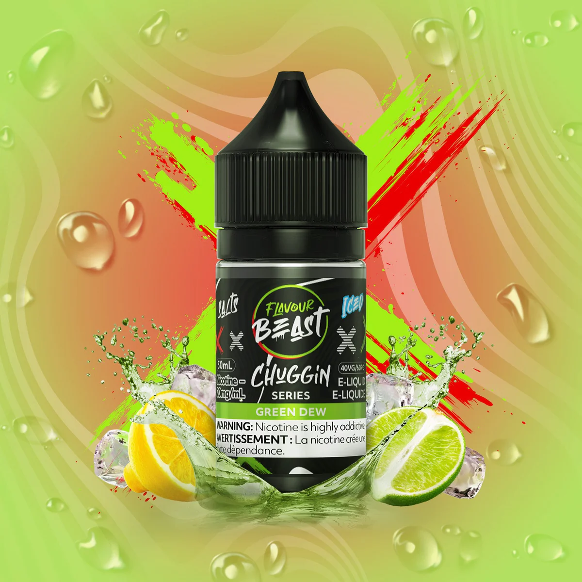 Flavour Beast Chuggin green dew iced 20mg E-Liquid 30ml