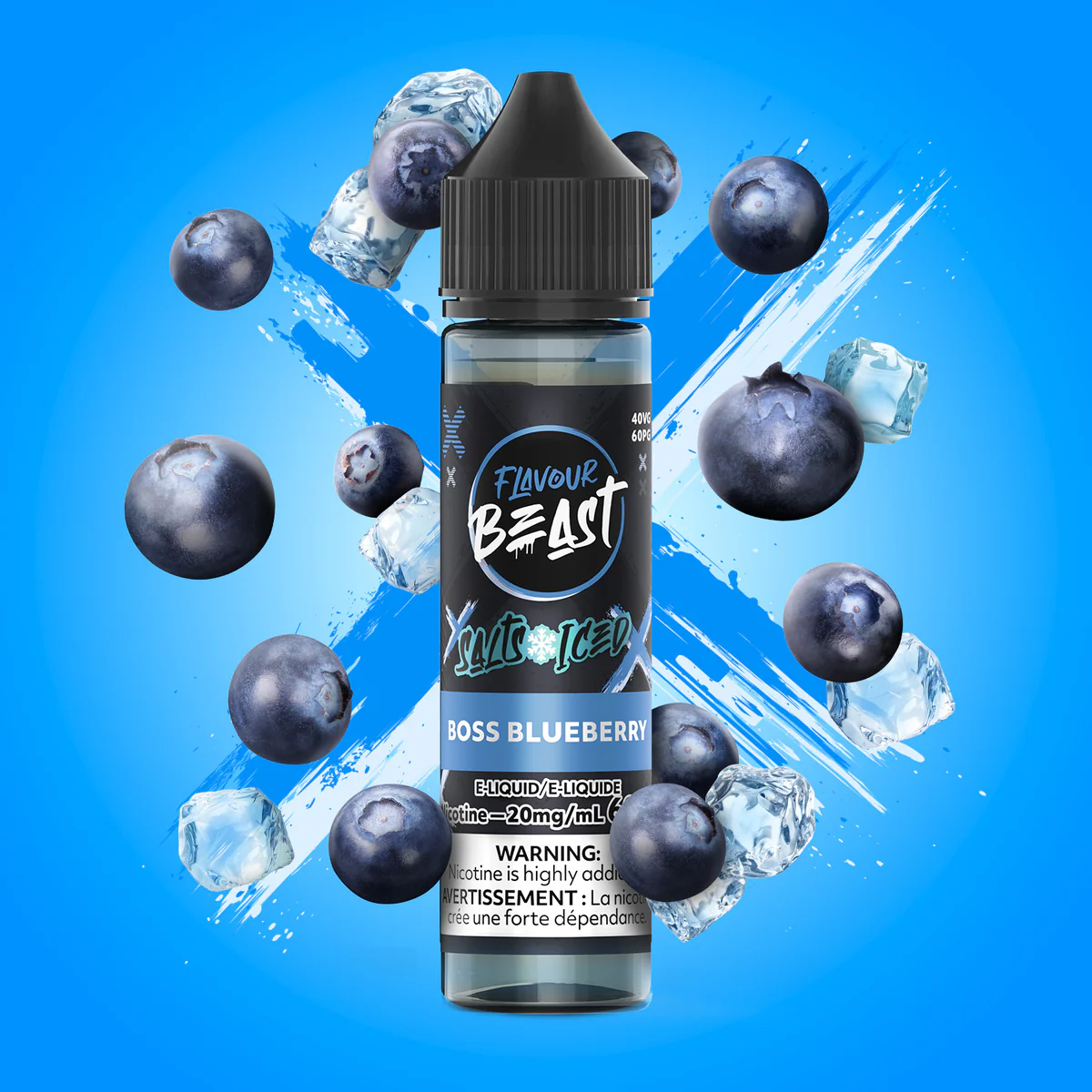 Flavour Beast boss blueberry iced 20mg E-Liquid 60ml