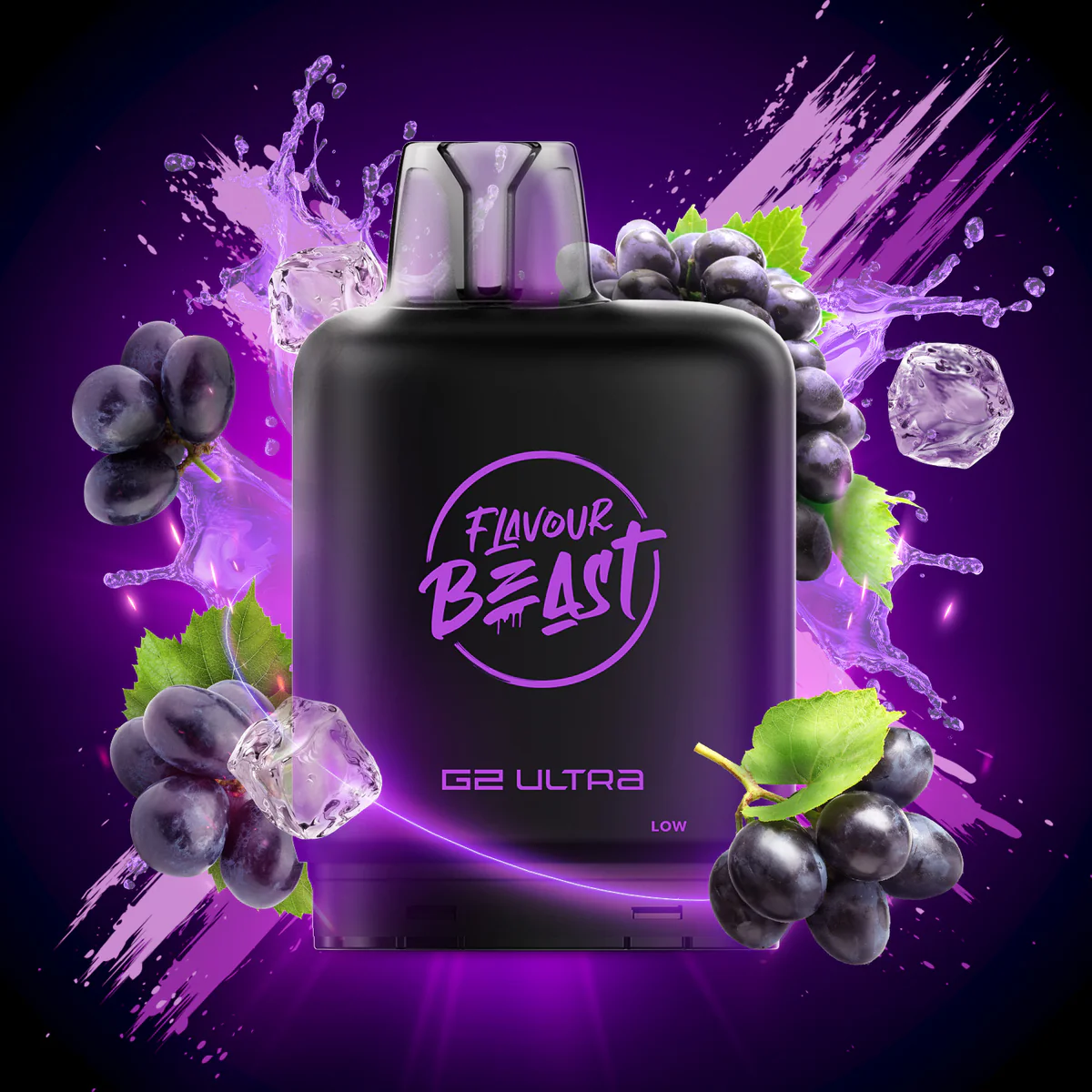 Flavour Beast Level X Ultra chuggin purple sparkle 20mg Disposable Pods
