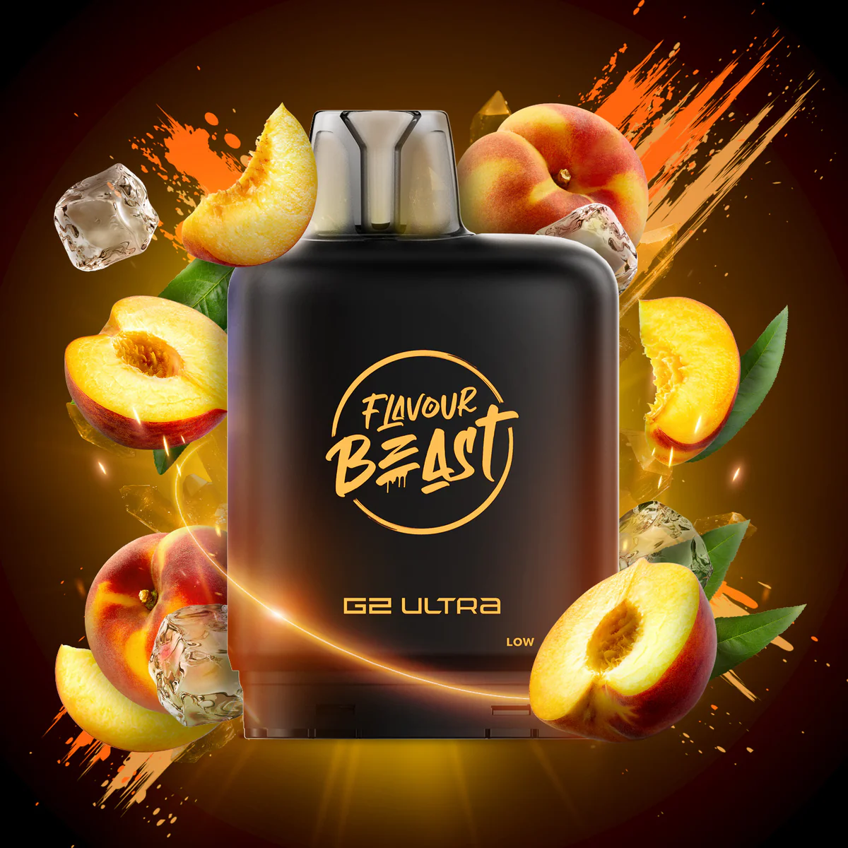 Flavour Beast Level X Ultra frizzy peach iced 20mg Disposable Pods