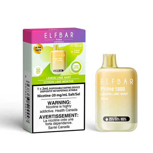 ELF Bar Prime lemon lime mint 20mg Disposable