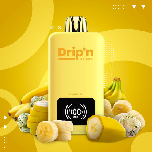 Drip'n by Envi 70k banana ice 20mg Disposable