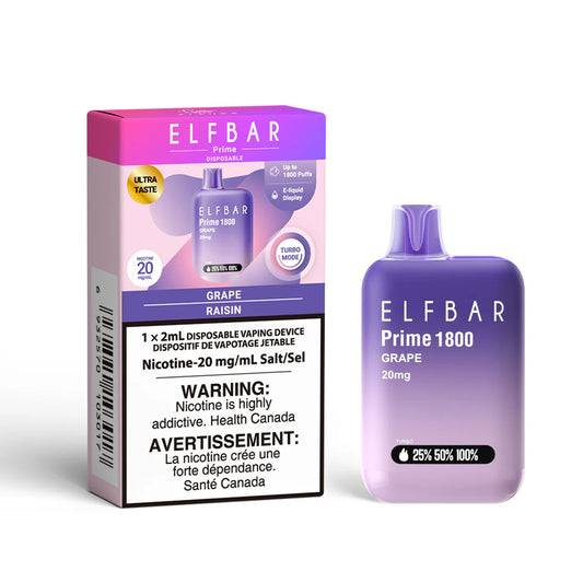 ELF Bar Prime grape 20mg Disposable