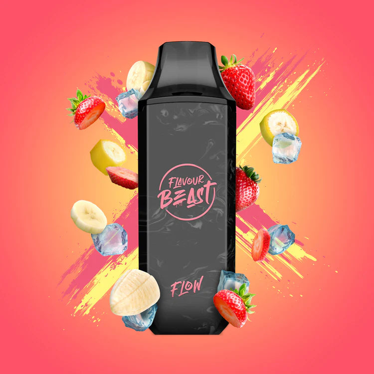 Flavour Beast Flow str8 up strawberry banana 20mg Disposable