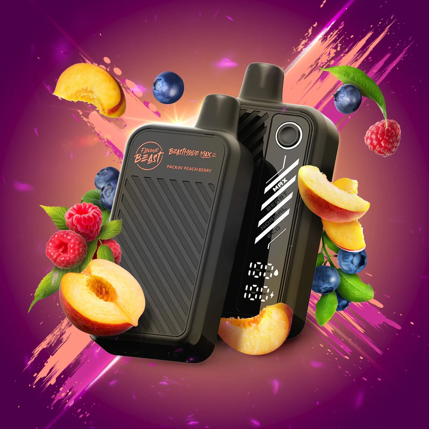 Flavour Beast 50K packin' peach berry 20mg Disposable