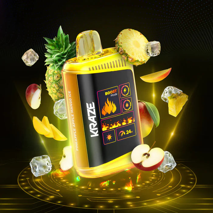 Kraze HD Mega pineapple apple mango ice 20mg Disposable