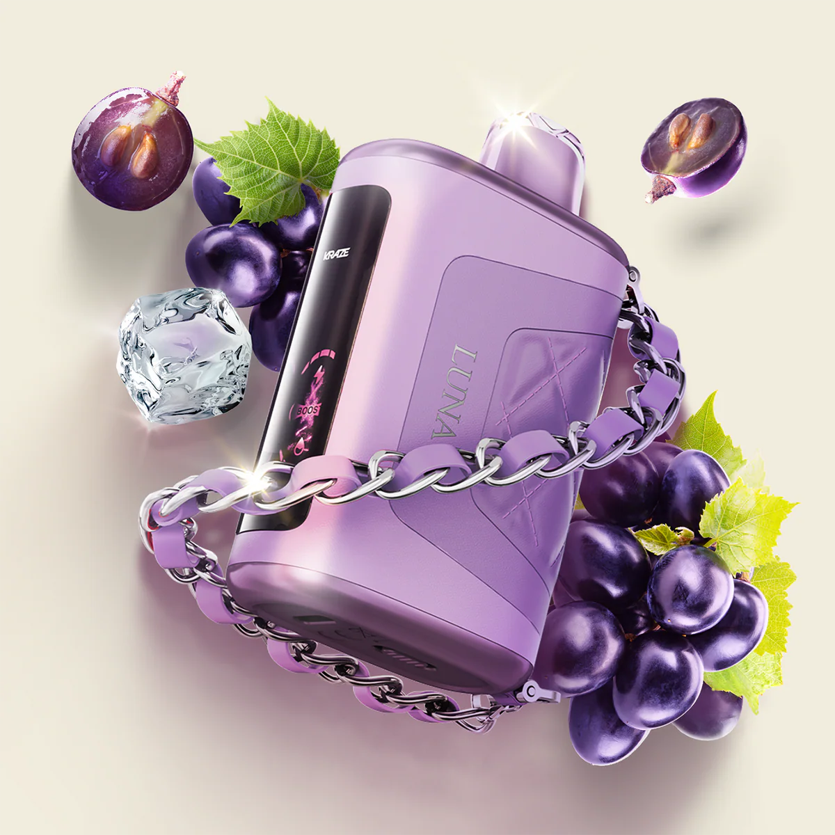 Kraze Luna glitz grape ice 20mg Disposable