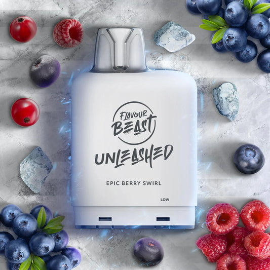 Flavour Beast Level X Unleashed Boost epic berry swirl 20mg Disposable Pods