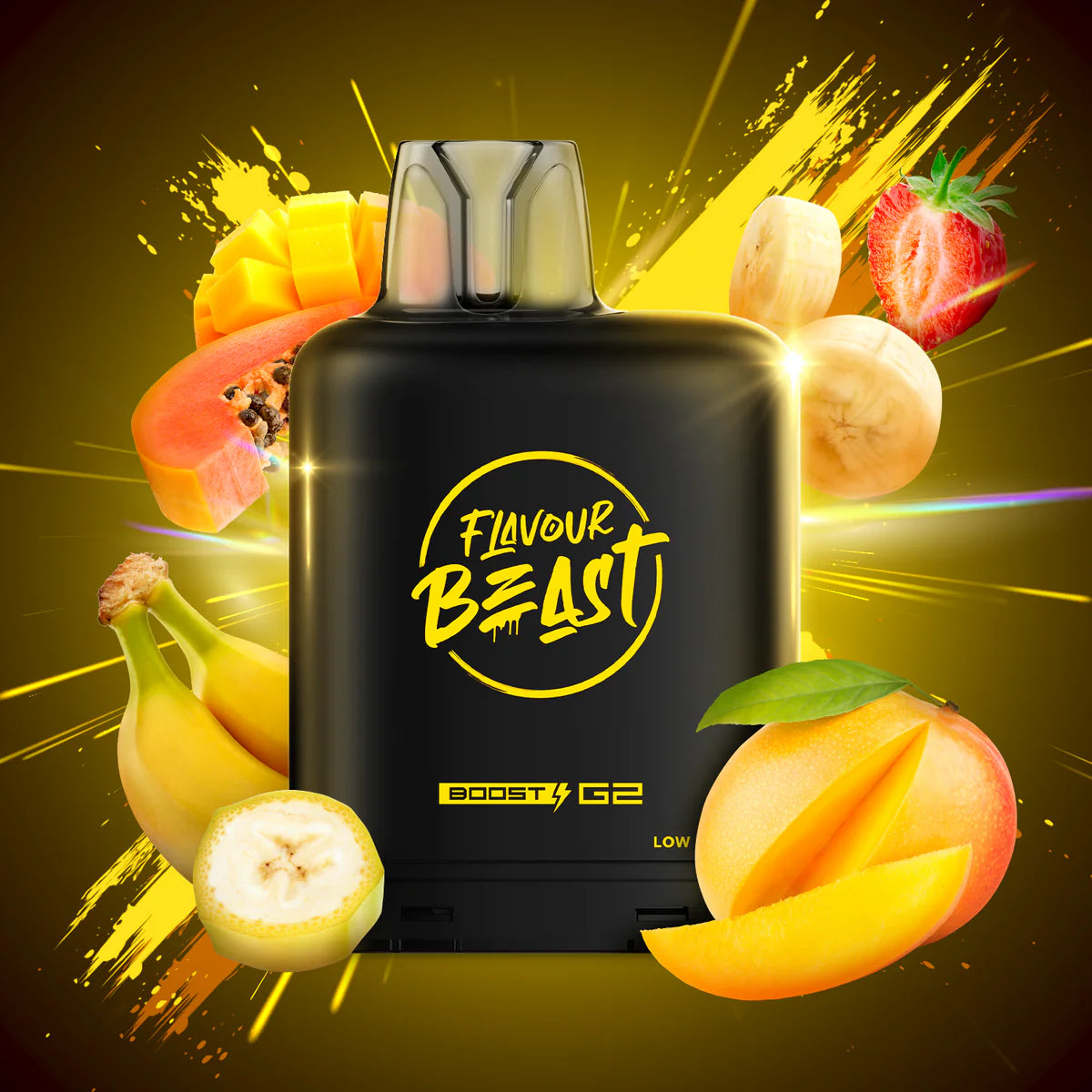 Flavour Beast Level X Boost blastin' banana mango 20mg Disposable Pods