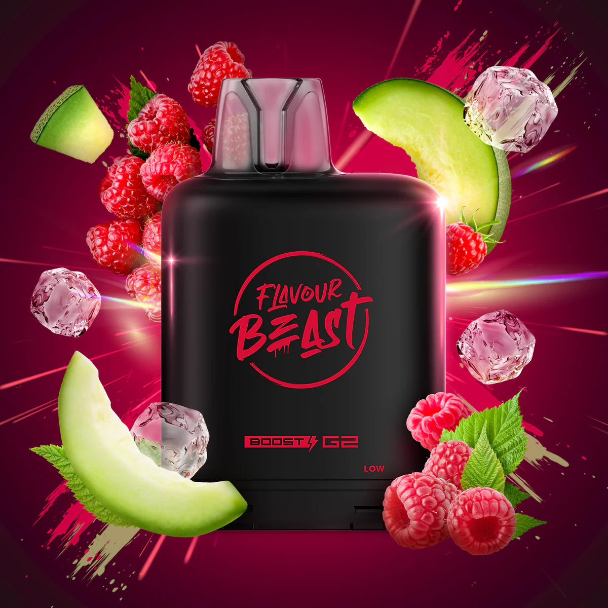 Flavour Beast Level X Boost rad razz melon 20mg Disposable Pods