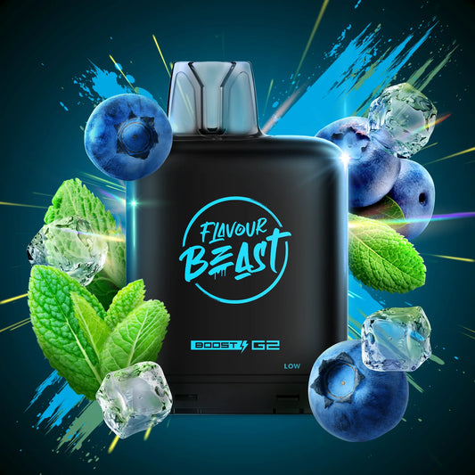 Flavour Beast Level X Boost blessed blueberry mint 20mg Disposable Pods