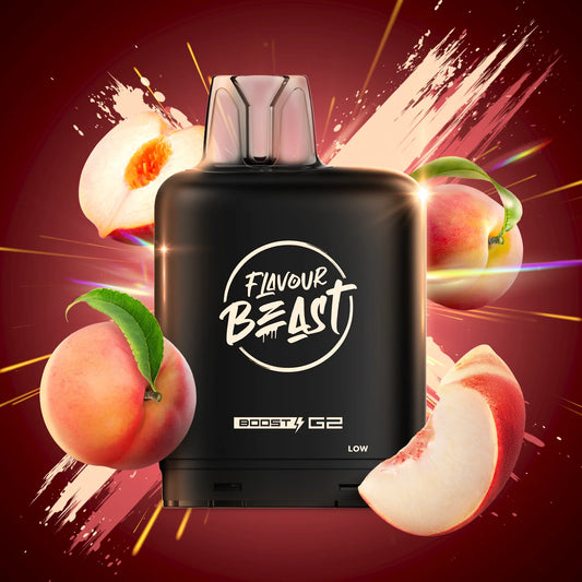 Flavour Beast Level X Boost wicked white peach 20mg Disposable Pods