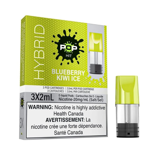 Pop hit blueberry kiwi ice pods 20mg