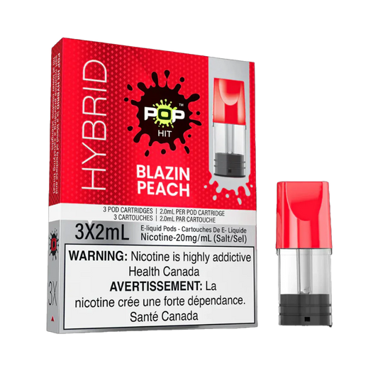 Pop hit blazin peach pods 20mg