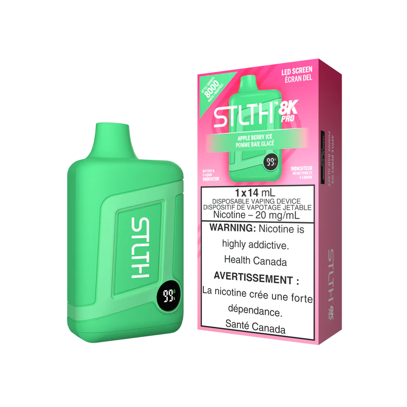 Stlth 8k Pro apple berry ice 20mg disposable