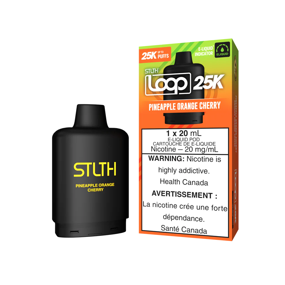 Stlth Loop 25k pineapple orange cherry 20mg Disposable Pods