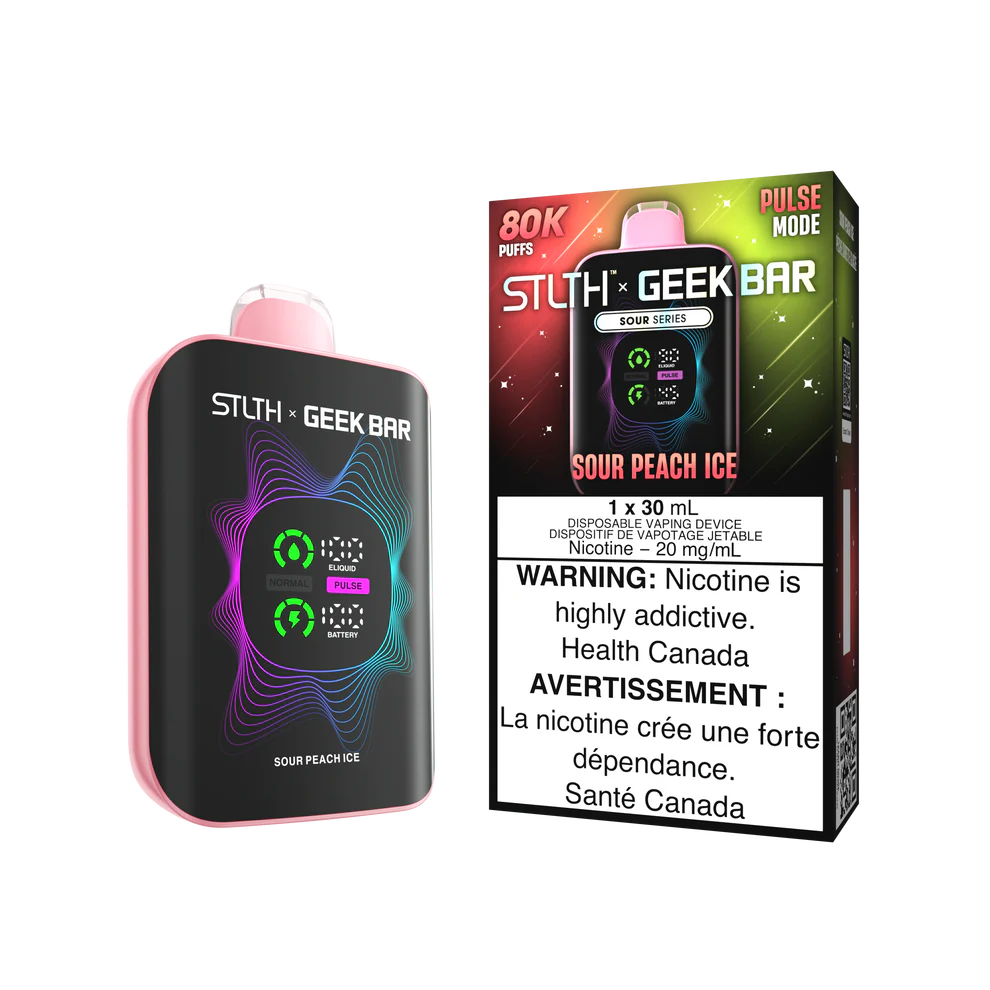 Stlth x Geek Bar sour peach ice 20mg Disposable
